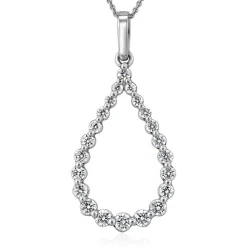 Damenkette mit Diamanten aus Weißgold BDP0052-WSLK