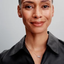 Damenkette mit Schleife aus Sterlingsilber mit Zirkonia 393509C01