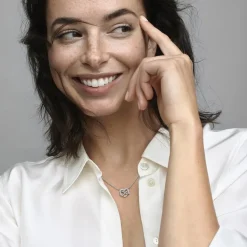 Damenkette Unendlichkeit Herz, 925er Silber, Zirkonia 392666C01-50