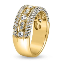 Damenring aus Gelbgold mit lab grown Diamanten BDR0060LG-GSL