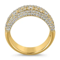 Damenring aus Gelbgold mit lab grown Diamanten BDR0060LG-GSL