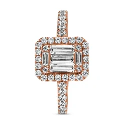 Damenring aus Roségold mit Diamanten BDR0044-RSL