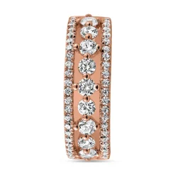 Damenring aus Roségold mit Diamanten, gravierbar BDR0067-RSL