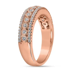 Damenring aus Roségold mit lab grown Diamanten BDR0074LG-RSL