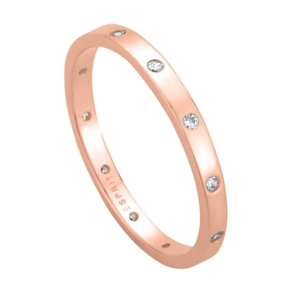 Damenring aus rosévergoldetem Sterlingsilber, Zirkonia ESRG01101317