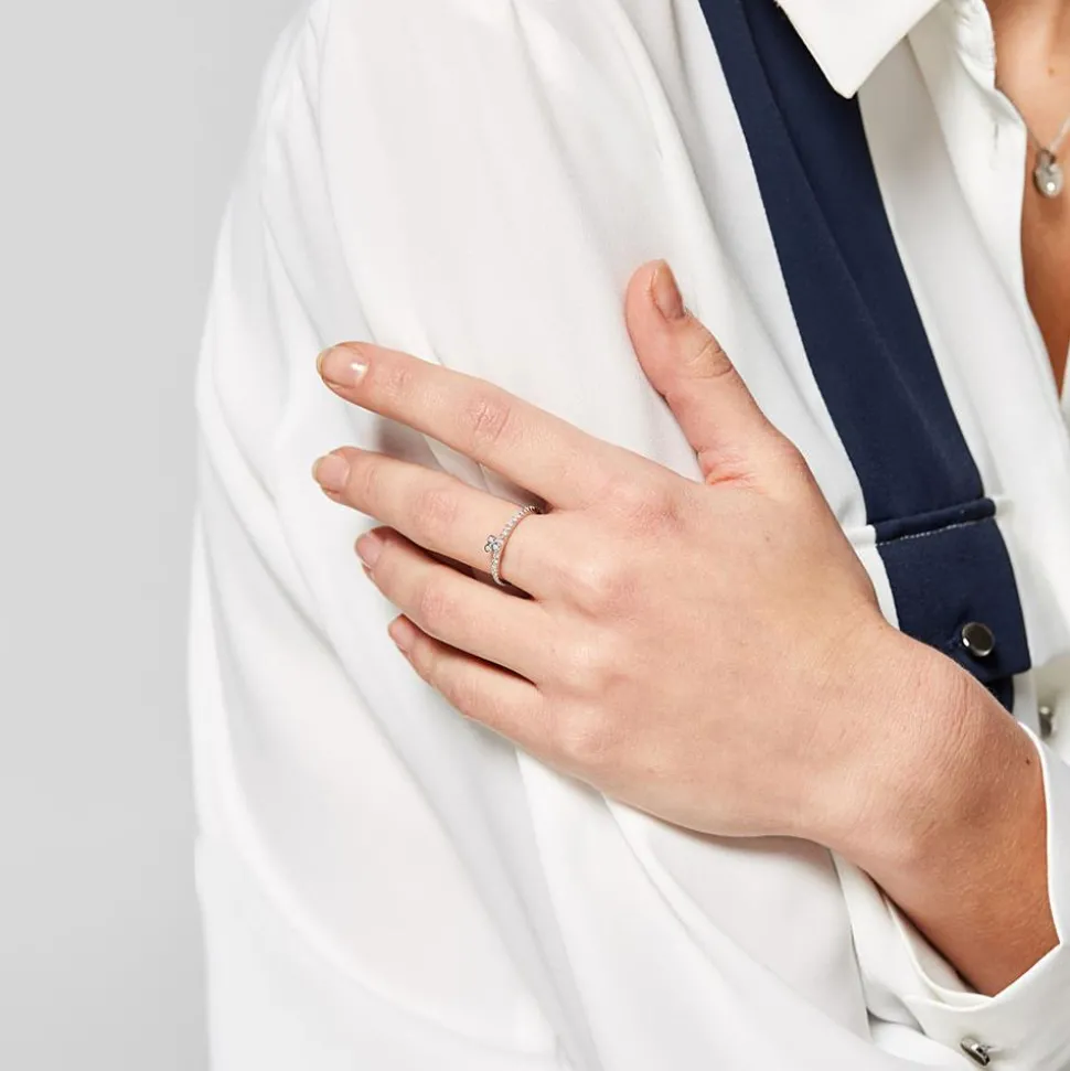 Damenring aus Sterlingsilber mit Zirkonia ESRG005311