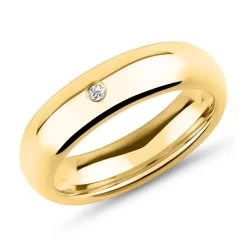 Damenring aus vergoldetem Edelstahl 5mm breit R9205czSL