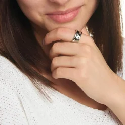 Damenring Gomena aus Edelstahl gravierbar 016810