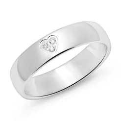 Damenring Herz aus 925er Silber mit Zirkonia R8606czSL
