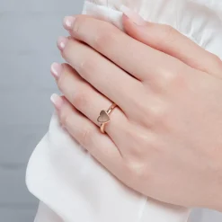 Damenring Herz 925er Silber rosévergoldet SR0423SL