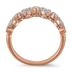 Damenring mit Diamanten aus Roségold BDR0084-RSL