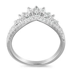 Damenring mit Diamanten aus Platin oder Weißgold BDR0110-WSL