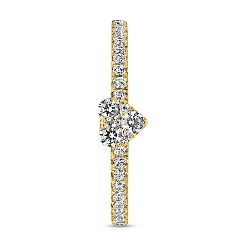 Damenring mit Herz aus Gelbgold, Brillanten BDR0101-GSL