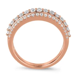 Damenring mit lab grown Brillanten Roségold, gravierbar BDR0070LG-RSL