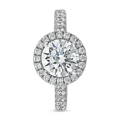 Damenring mit lab grown Diamanten, Weißgold oder Platin BDR0024LG-WSL