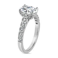 Damenring mit lab grown Diamanten, Weißgold oder Platin BDR0033LG-WSL