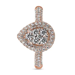 Damenring Tropfen mit Diamanten aus Roségold BDR0082-RSL