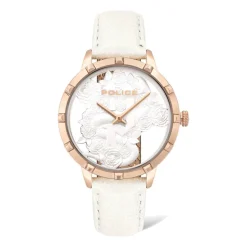 Damenuhr Marietas mit weiß-schimmerndem Lederband PL.16041MSR/01
