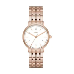 Damenuhr roséfarben mit Gliederarmband NY2504