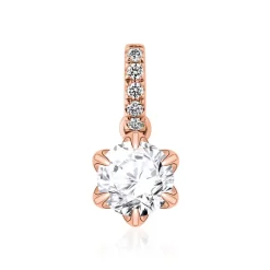 Diamant Anhänger für Ketten aus 14-karätigem Roségold BDP0065Di-14KRSL