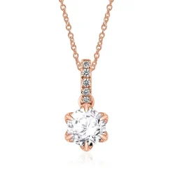 Diamant Anhänger für Ketten aus 14-karätigem Roségold BDP0065Di-14KRSL