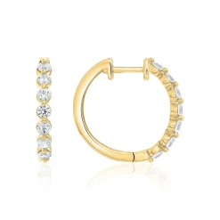 Diamant Creolen für Damen aus Gelbgold BDE0050-GSL