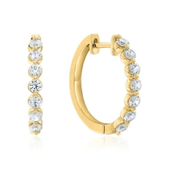 Diamant Creolen für Damen aus Gelbgold BDE0050-GSL