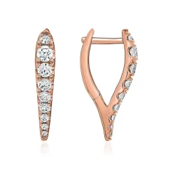 Diamant Creolen für Damen aus Roségold BDE0086-RSL