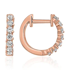 Diamant Creolen für Damen aus Roségold BDE0083-RSL