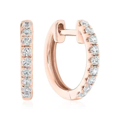 Diamant Creolen für Damen aus Roségold BDE0043-RSL
