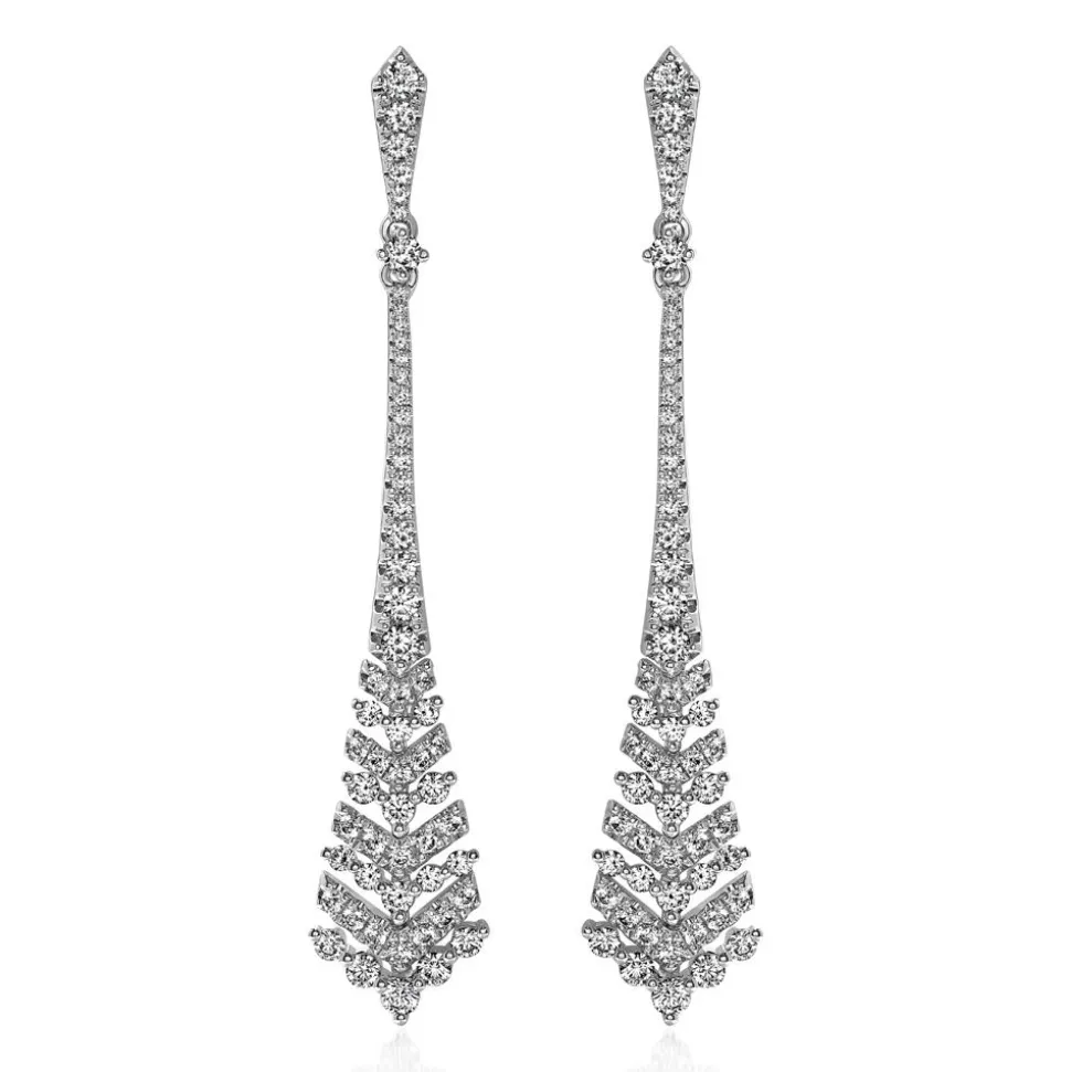 Diamant Ohrhänger aus Weißgold oder Platin BDE0080-WSL