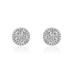 Diamant Ohrschmuck für Damen aus Weißgold oder Platin BDE0069-WSL