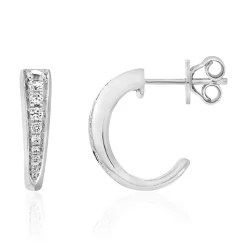 Diamant Ohrstecker für Damen aus Weißgold oder Platin BDE0064-WSL