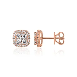 Diamant Ohrstecker für Damen aus Roségold BDE0077-RSL