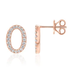 Diamant Ohrstecker für Damen aus Roségold BDE0049-RSL