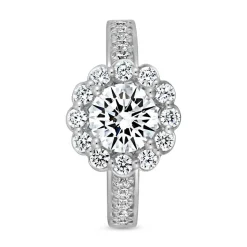 Diamant Verlobungsring aus Weißgold oder Platin BDR0031-WSL