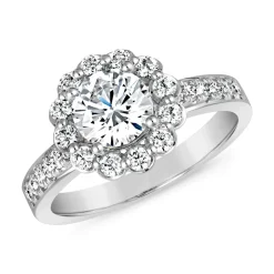 Diamant Verlobungsring aus Weißgold oder Platin BDR0031-WSL