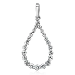 Diamantanhänger aus Weißgold oder Platin für Damen BDP0052-WSL