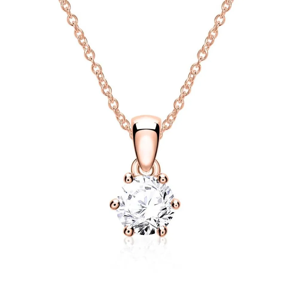 Diamantanhänger für Damen aus 14K Roségold BDP0034Di020-14KRSL