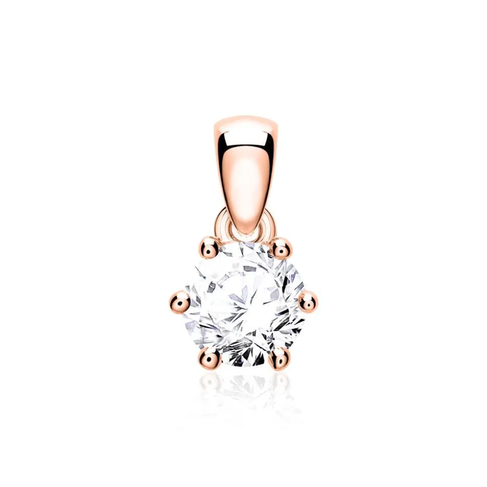 Diamantanhänger für Damen aus 14K Roségold BDP0034Di020-14KRSL