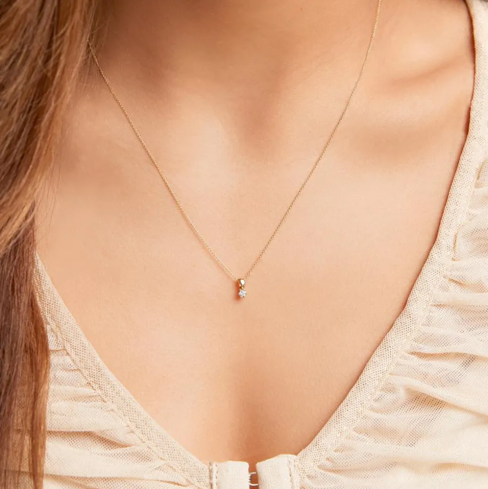 Diamantanhänger für Damen aus 585er Gold BDP0034Di005-14KGSL