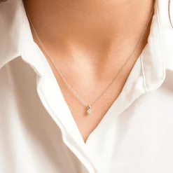 Diamantanhänger für Damen aus 14K Weißgold BDP0034Di015-14KWSL