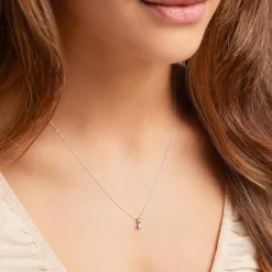 Diamantanhänger für Damen aus 14K Weißgold BDP0034Di015-14KWSL