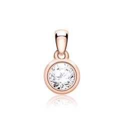 Diamantanhänger für Damen aus 14 karätigem Roségold BDP0033Di020-14KRSL