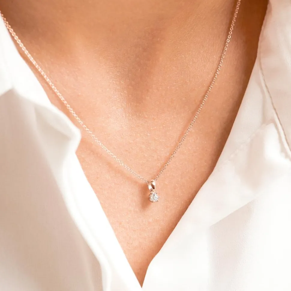 Diamantanhänger für Damen aus 585er Roségold BDP0034Di010-14KRSL