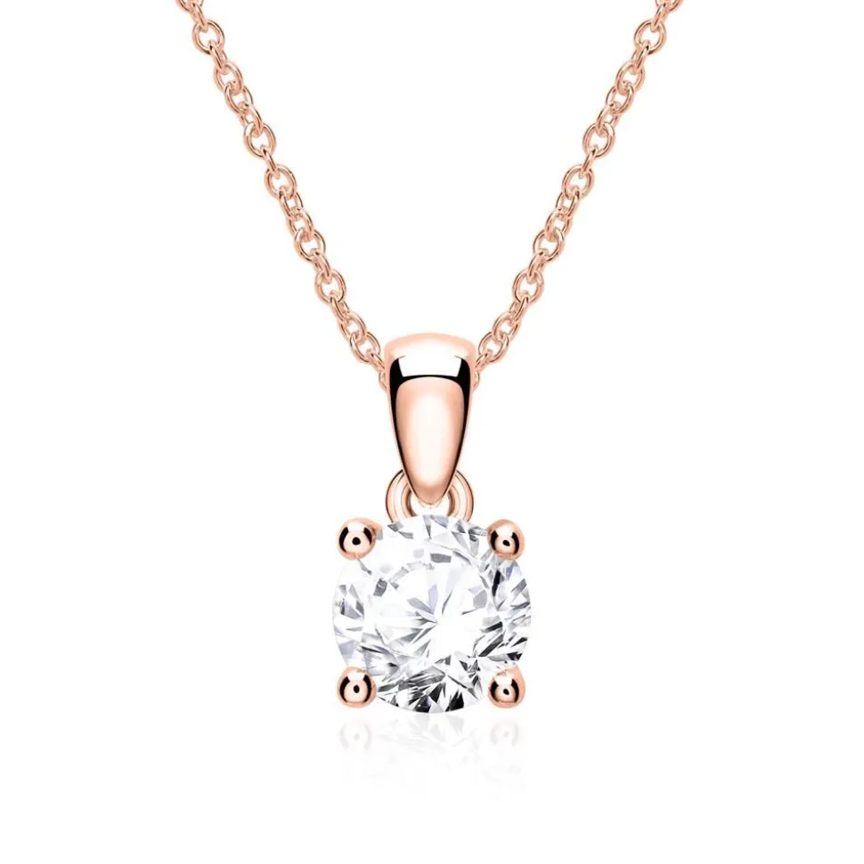 Diamantanhänger für Damen aus 14K Roségold BDP0035Di025-14KRSL