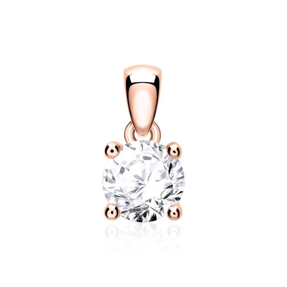 Diamantanhänger für Damen aus 14K Roségold BDP0035Di025-14KRSL