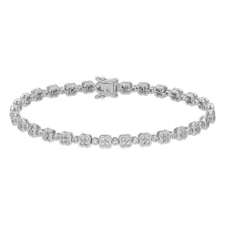 Diamantarmband aus Weißgold oder Platin für Damen BDB0019-WSL