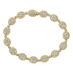 Diamantarmband im Halo-Stil aus Gold für Damen BDB0021-GSL