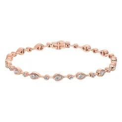 Diamantarmband mit Tropfen-Design aus Roségold BDB0026-RSL